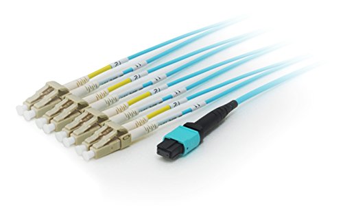 Equip Trunk LWL-Patchkabel (MTP/LC 50/125mμ 10,00 m Multimode OM4 M/M türkis Polybeutel) von Equip