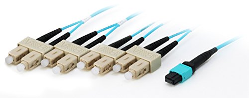 Equip Trunk LWL-Patchkabel (MTP/SC 50/125mμ 10,00 m Multimode OM4 M/M türkis Polybeutel) von Equip