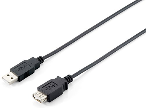 Equip USB Kabel A -> A St/BU 3,00 m Polybeutel, schwarz von Equip