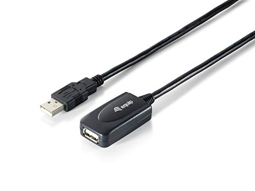 Equip Aktives USB 2.0 Typ A Verlängerungskabel Stecker auf Buchse 5,00 m, schwarz Equip Aktives USB 2.0 Typ A Verlängerungskabel Stecker auf Buchse 5,00 m, schwarz von Equip