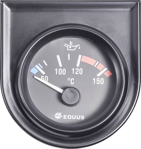 Equus 842109 Kfz Einbauinstrument Wasser-/Öltemperaturanzeige Messbereich 60 - 160°C Standart Gelb von Equus