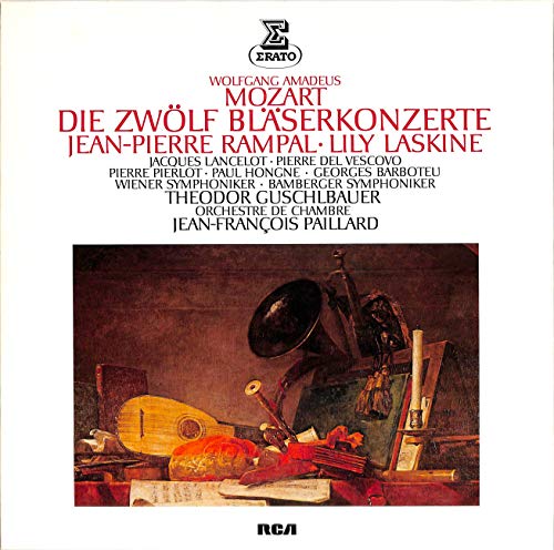 Mozart: Die Zwölf Bläserkonzerte; Andante für Flöte C-dur KV 315, Fagottenkonzert B-dur KV 191 - ZL 30691 - Vinyl LP von Erato
