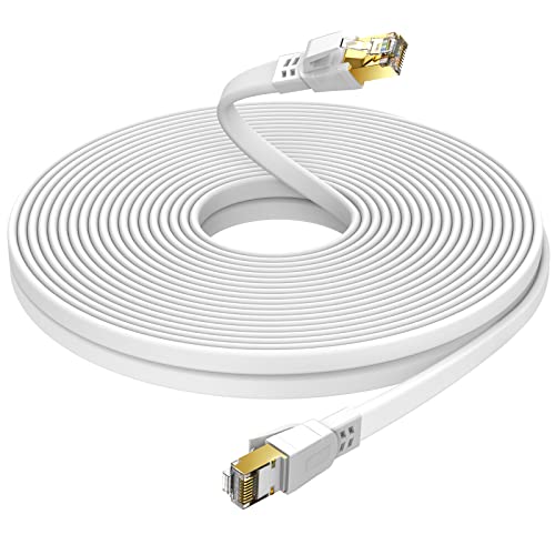 Ercielook 25m lan kabel CAT8 - Hochgeschwindigkeits Netzwerkkabel für den Außen- und Innenbereich, 40 Gbit/s lankabelverlaengerung für Router/Gaming/Modem von Ercielook