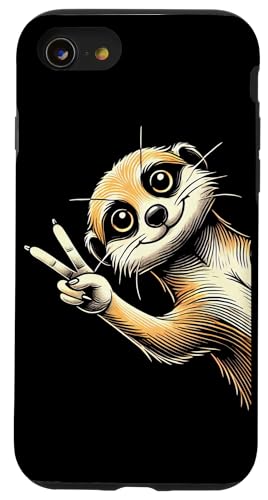 Erdmännchen Erdmännchen Liebhaber Süß Tierliebhaber Retro Hülle für iPhone SE (2020) / 7 / 8 von Erdmännchen Surikate Tierliebhaber Mangusten