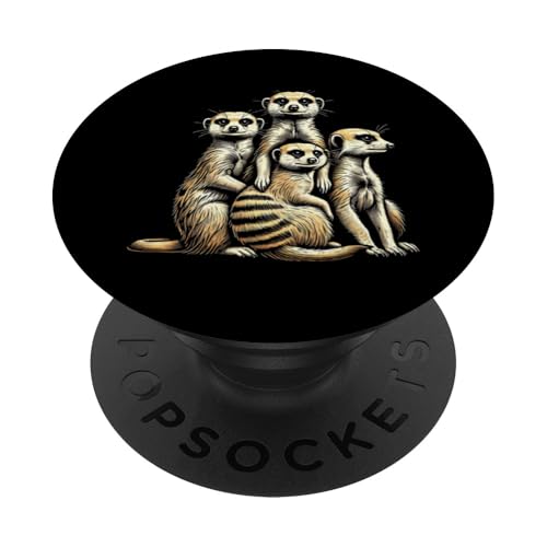 Erdmännchen Erdmännchen Liebhaber Süß Tierliebhaber Retro PopSockets Klebender PopGrip Erdmännchen Erdmännchen Liebhaber Süß Tierliebhaber Retro PopSockets Klebender PopGrip von Erdmännchen Surikate Tierliebhaber Mangusten
