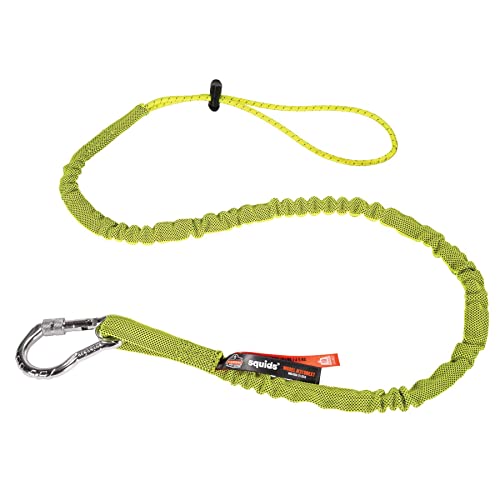Ergodyne Squids 3100 Sicherungsband für Werkzeuge, extra lang, Einzelkarabiner, Grün von Ergodyne