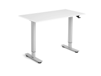 Flexidesk Erhöhter niedriger Tisch 120x60 cm weiß/alugrau von Ergoff