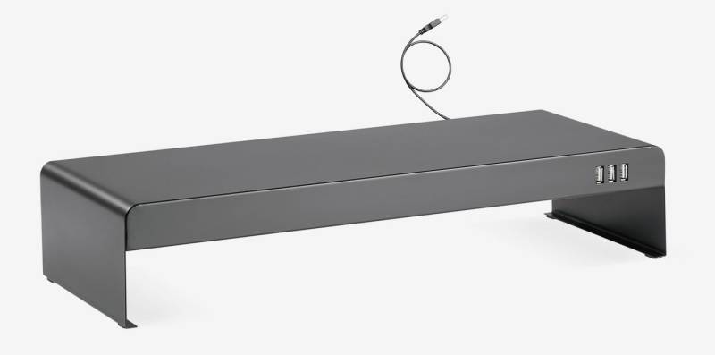 Ergolutions Stahl Monitorerhöhung mit 3-fach USB Hub Monitor-Halterung von Ergolutions