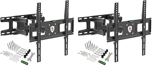 Ergosolid Redox-K35 Wandhalterung schwenkbar Universal für LED TV 26" - 55" (66-140cm Diagonale) VESA max 400x400mm bis 35kg (Packung mit 2) von Ergosolid