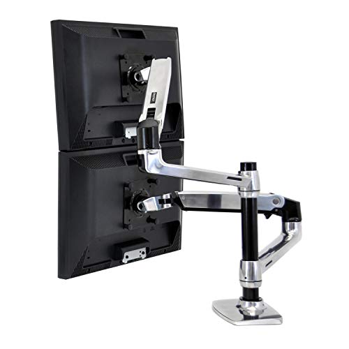 ERGOTRON 45-248-026 Dual Stacking Arm Polished 24In 18.1kg Lift33 Mis-D 10Y Wa Schwarz/Silber von Ergotron