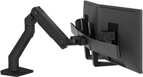 ERGOTRON HX Dual Monitor Arm in Schwarz - Monitor Tischhalterung mit patentierter CF-Technologie für 2 Bildschirme bis 81,30cm (32) , 29.2cm Höhenverstellung, VESA Standard (45-476-224) von Ergotron