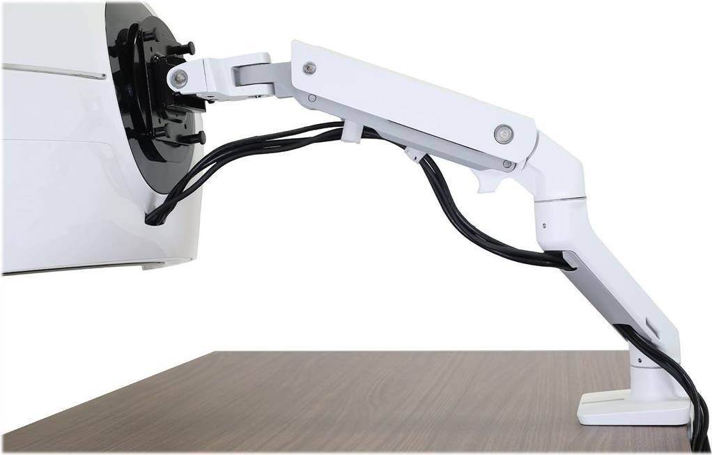 ERGOTRON HX HD Monitor Arm in Weiß - Tischhalterung mit patentierter CF-Technologie für ultrawide Monitore bis 124,50cm (49) , 9,1- 19,1 kg, bis zu 1000R Wölbungsradius, VESA Standard (45-647-216) von Ergotron