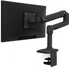 ERGOTRON LX Monitor Arm in Schwarz - Monitor Tischhalterung mit patentierter CF-Technologie für Bildschirme bis 86,40cm (34) und 3,2-11,3 kg, VESA Standard von Ergotron