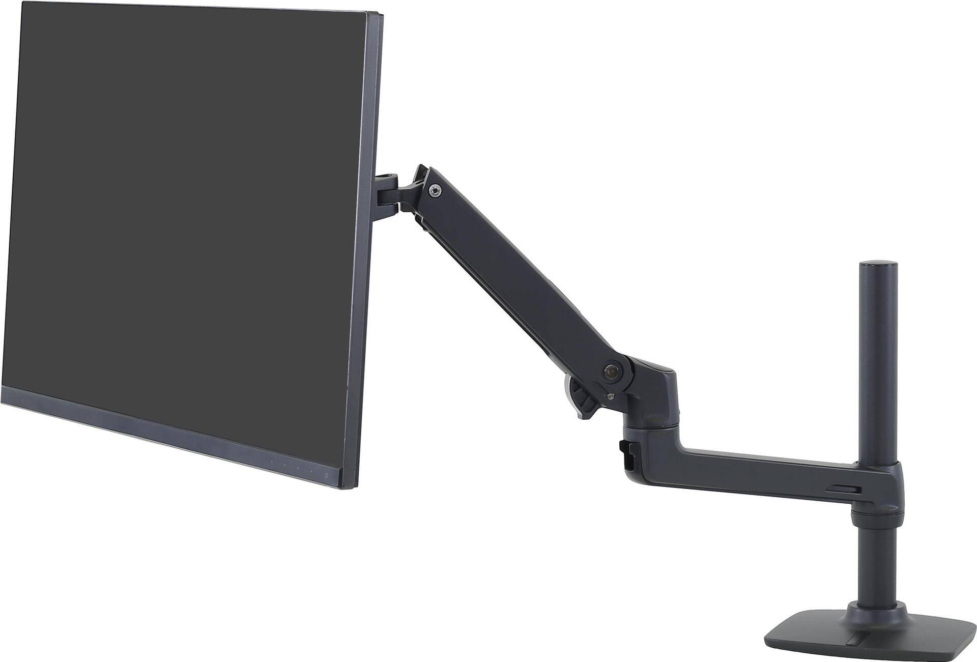 ERGOTRON LX Monitor Arm mit hoher Säule in Schwarz - Monitor Tischhalterung mit patentierter CF-Technologie für Bildschirme bis 86,40cm (34) , 3,2 bis 11,3 kg, VESA Standard und  (45-537-224) von Ergotron