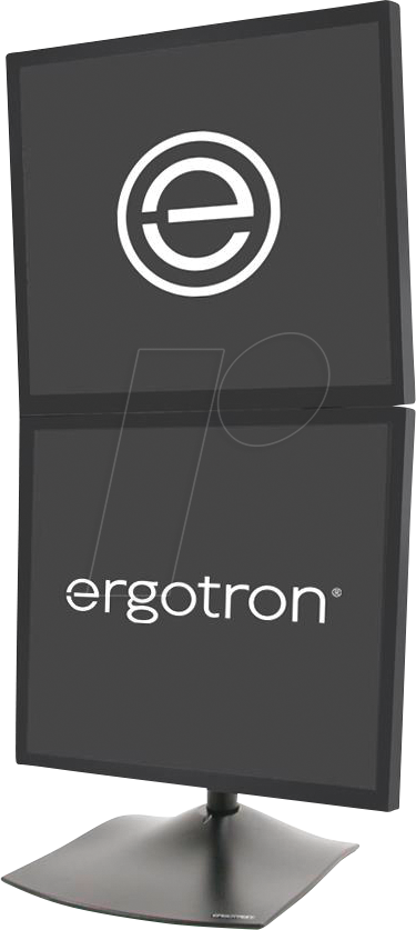 ET 33-091-200 - Ergotron DS100 Standfuß für 2 Monitore, vertikal, bis 27 Zoll von Ergotron