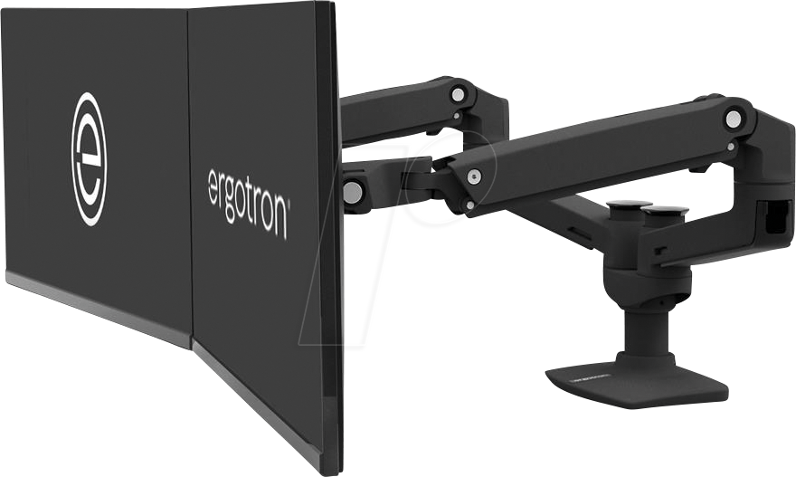 ET 45-245-224 - Ergotron LX Dual Monitor Arm Schwarz - Tischhalterung von Ergotron
