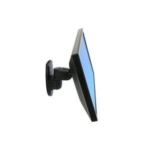 Ergotron 200 Series Wall Mount Pivot - Befestigungskit (Wandplatte, Pivot) für Monitor - Schwarz - Bildschirmgröße: bis zu 61cm (bis zu 61,00cm (24) ) - Montageschnittstelle: 100 x 100 mm, 75 x 75 mm - Wandmontage möglich (45-232-200) von Ergotron