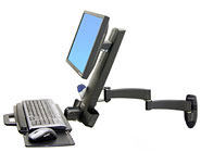 Ergotron Combo Arm der Serie 200 Wandhalterung schwarz (45-230-200) von Ergotron