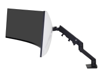 Ergotron HX Series HX Monitorarm mit HD-Gelenk, Tischhalterung (matt-schwarz), Klemme, 19,1 kg, 124,5 cm (49 Zoll), 100 x 100 mm, Höhenverstellung, Schwarz von Ergotron