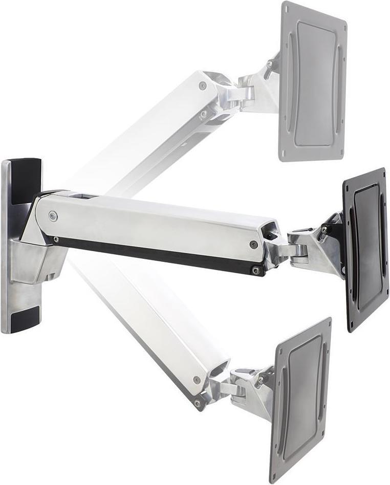 Ergotron Interactive Arm VHD - Befestigungskit (Gelenkarm, VESA-Adapter, Wandmontagehalterung) - für LCD-Display - Aluminium - Polished Aluminum - Bildschirmgröße: 76.2-152.4 cm (30-60) - Montageschnittstelle: 200 x 100 mm - Wandmontage von Ergotron
