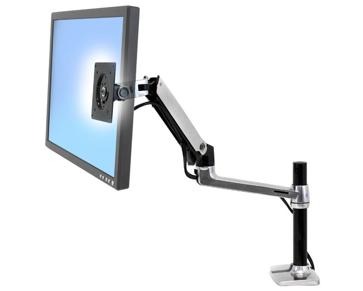 Ergotron LX Arm Monitor Tischhalterung, hohe S?ule (45-295-026) von Ergotron