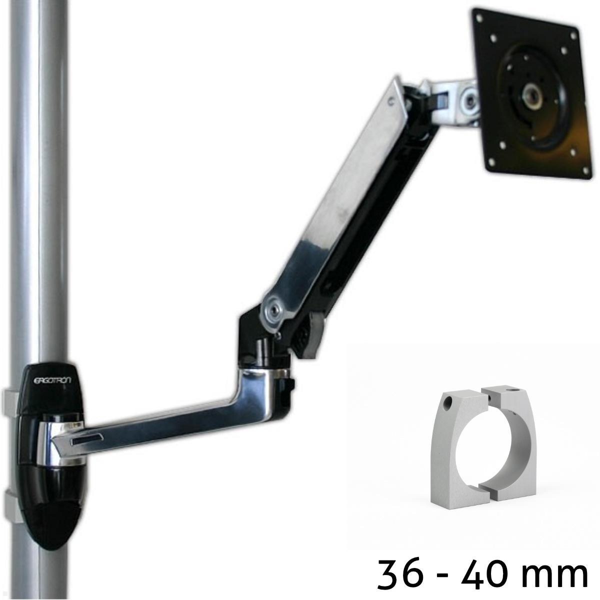 Ergotron LX Arm Monitorhalterung f?r Rohre / S?ulen 36-40 mm, silber von Ergotron