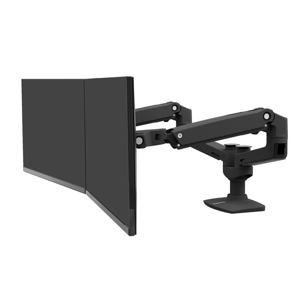 Ergotron LX Dual Monitor Arm - für 2 Bildschirme bis 27 Zoll, Schwarz von Ergotron