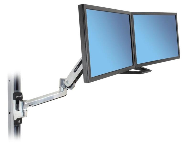 Ergotron LX HD Steh-Sitz Wandhalterung f?r 2 Monitore mit Justiergriff Ergotron LX HD Steh-Sitz Wandhalterung f?r 2 Monitore mit Justiergriff von Ergotron