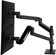 Ergotron LX Pro - Befestigungskit (Doppelarm) - modular - für 2 LCD-Displays - Aluminium - Schwarz - Bildschirmgröße: bis zu 68,6 cm (bis zu 27 Zoll) (45-690-292) von Ergotron