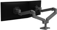 Ergotron LX Pro - Befestigungskit (Doppelarm) - modular - für 2 LCD-Displays - side-by-side - Aluminium - Dunkelgrau - Bildschirmgröße: bis zu 68,6 cm (bis zu 27 Zoll) (45-686-293) von Ergotron