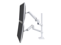 Ergotron LX Series LX Dual Stacking Arm, Klemme, 9,1 kg, 101,6 cm (40), 100 x 100 mm, Höhenverstellung, Weiß von Ergotron