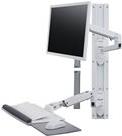 Ergotron LX Wall Mount System - Befestigungskit (Wandarm, CPU-Halter, Maushalterung, Tastaturarm, Handgelenkkissen) für LCD-Bildschirm/Tastatur/Maus - Polished Aluminum - weiß - Bildschirmgröße: bis zu 81,3 cm (bis zu 81,30cm (32) ) - Wandmontage möglich von Ergotron