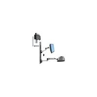 Ergotron LX Wall Mount System with Small CPU Holder - Befestigungskit (Wandmontage, Kabelkanal, CPU-Halter, Maushalterung, Tastaturarm, 2 Wandschienen, Maus-Shelf, Handgelenkkissen) für LCD-Anzeige/Tastatur/Maus/CPU - Aluminium - Schwarz - Bildschirmgröße: bis zu 61cm (bis zu 61,00cm (24) ) - Montageschnittstelle: 100 x 100 mm, 75 x 75 mm (45-253-026) von Ergotron