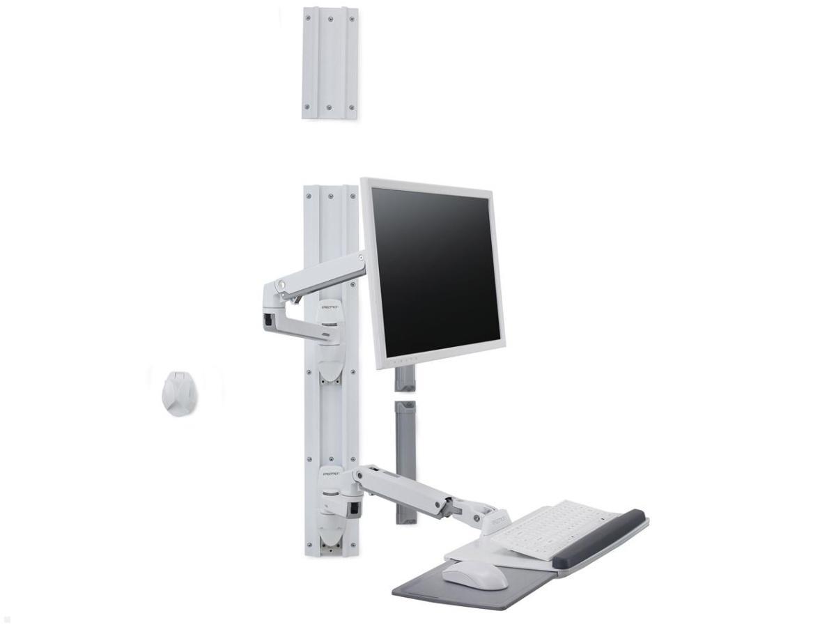 Ergotron LX Wandhalterung mit Monitor u. Tastatur Halterung, wei? (45-551-216) von Ergotron