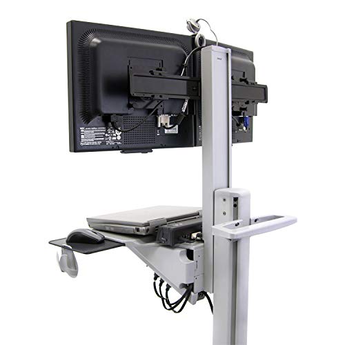 Ergotron Neo-Flex Dual WideView WorkSpace - Wagen für LCD-Display/Tastatur/Maus/CPU - Kunststoff, Aluminium, Stahl - zweifarbig grau - Bildschirmgröße: bis zu 22 Zoll von Ergotron