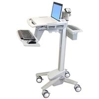 Ergotron StyleView EMR Laptop Cart - Wagen für Notebook/Tastatur/Maus/Barcode-Scanner - Kunststoff, Aluminium, verzinker Stahl - Grau, weiß, Polished Aluminum - Bildschirmgröße: bis zu 43,9 cm (bis zu 43,90cm (17.3)) (SV41-6100-0) von Ergotron