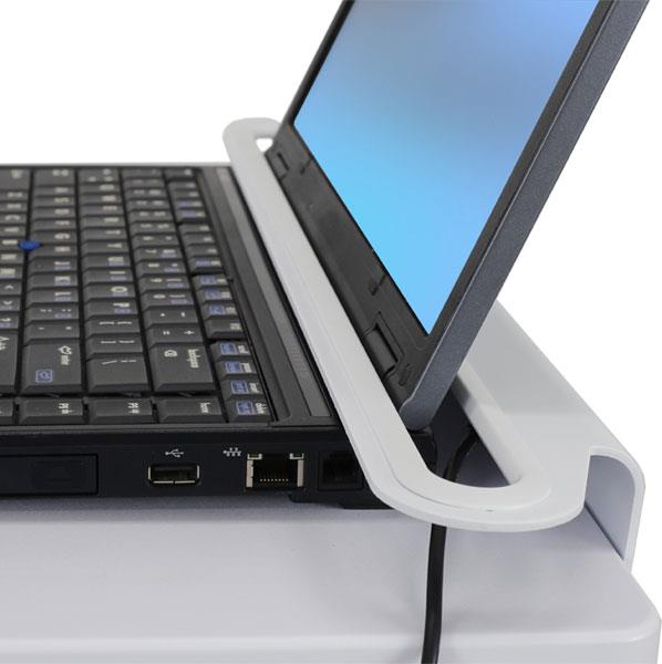 Ergotron StyleView Laptop Cart, SV10 - Wagen für Notebook - medizinisch - Metall - weiß, Aluminium - Bildschirmgröße: bis zu 43,2 cm (bis zu 43,20cm (17)) (SV10-1100-0) von Ergotron