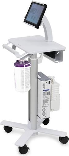 Ergotron StyleView Tablet Cart, SV10 - Wagen für Tablet / Tastatur - medizinisch - Metall - weiß, Aluminium - Bildschirmgröße: bis zu 30,5 cm (bis zu 30,50cm (12) ) - Montageschnittstelle: 100 x 100 mm, 75 x 75 mm (SV10-1400-0) von Ergotron