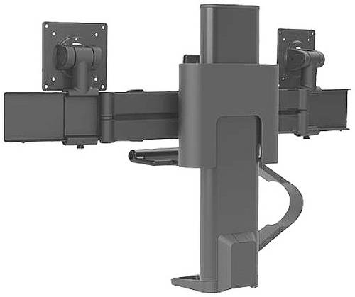 Ergotron TRACE™ 2fach Monitor-Tischhalterung 53,3cm (21 ) - 68,6cm (27 ) Schwarz Drehbar, Höhe von Ergotron