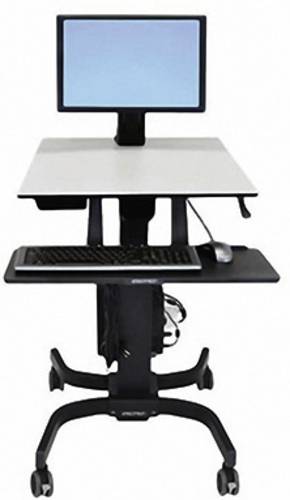 Ergotron WorkFit-C 1fach Mobiler Sitz-/Steh-PC-Arbeitsplatz 25,4cm (10 ) - 61,0cm (24 ) Schwarz, von Ergotron