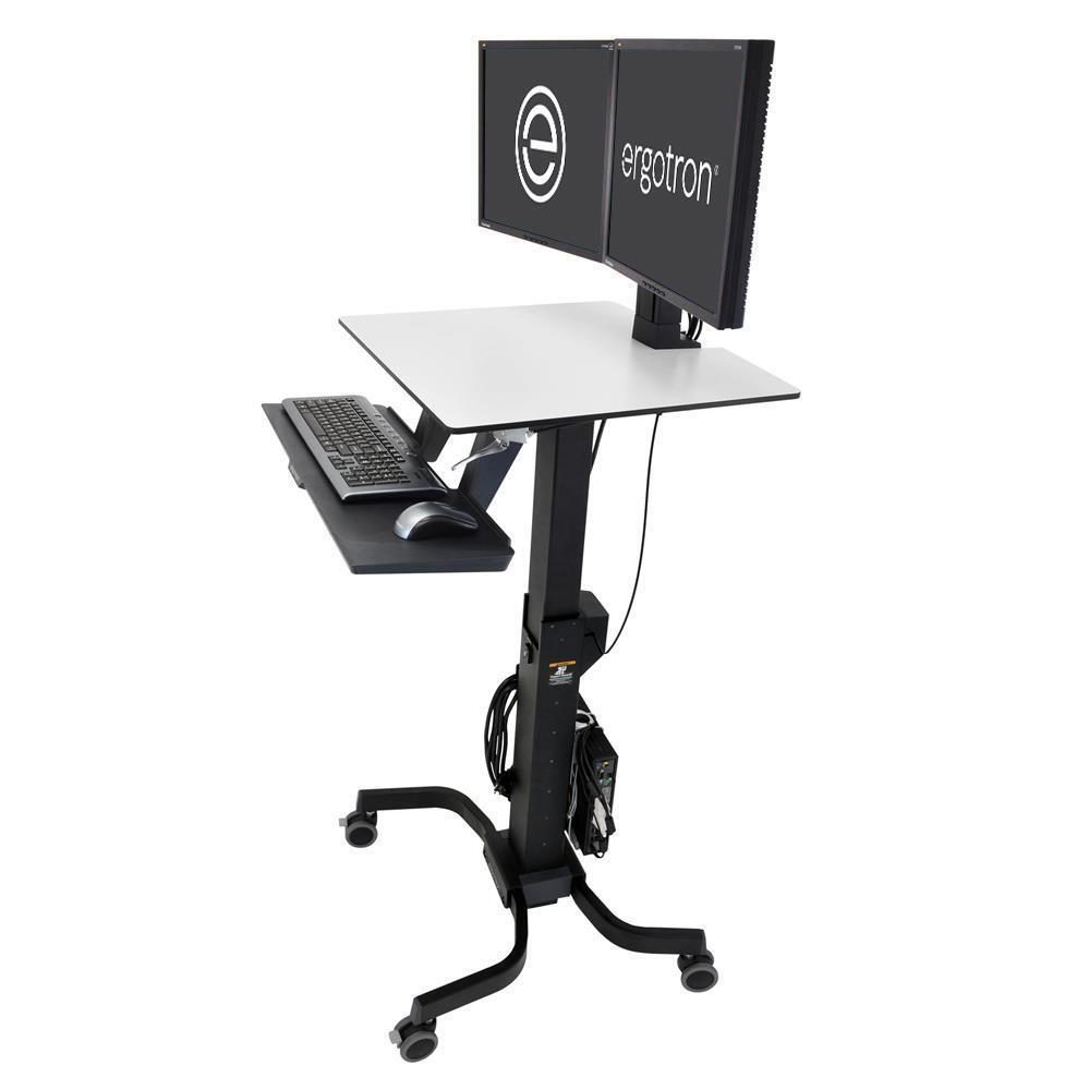 Ergotron WorkFit-C Dual mobiler Steh-Sitz Arbeitsplatz mit patentierter CF-Te... von Ergotron