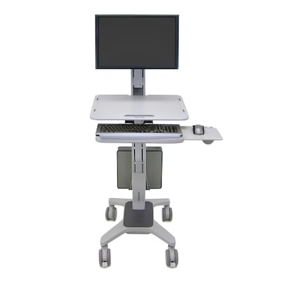 Ergotron WorkFit-C Single LD mobiler Steh-Sitz Arbeitsplatz bis 30" TFT höhenv. von Ergotron
