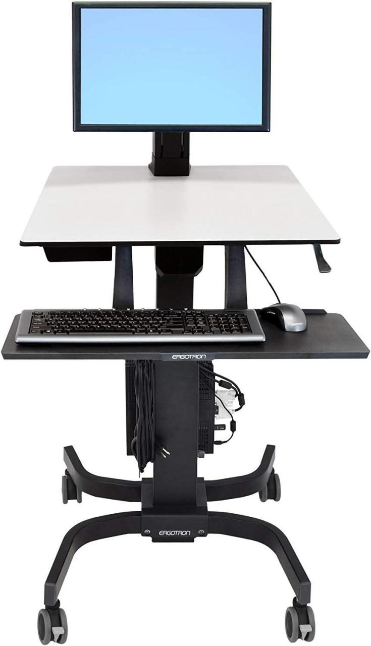 Ergotron WorkFit-C Single LD mobiler Steh-Sitz Arbeitsplatz für ein Display b... von Ergotron