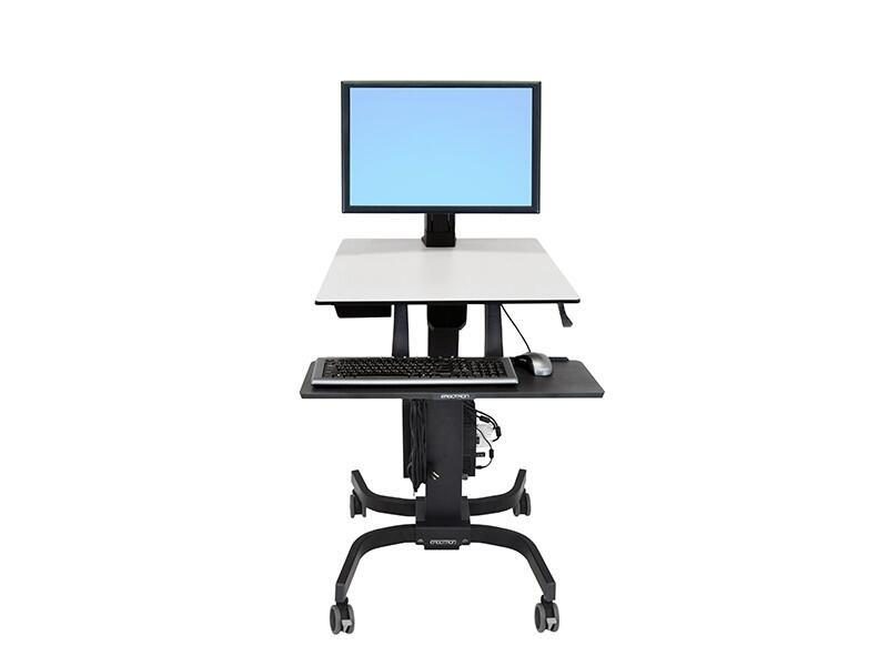 Ergotron WorkFit-C Single LD mobiler Steh-Sitz Arbeitsplatz für ein Display b... von Ergotron