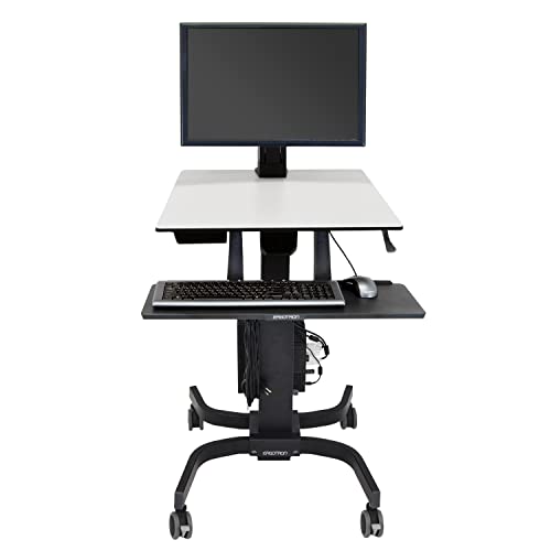 Ergotron WorkFit-C Sit-Stand Workstation 76,2 cm (30 Zoll) für Einzel HD Fahrwagen grau-schwarz von Ergotron