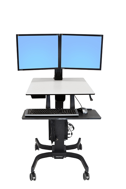 Ergotron WorkFit-C Steh-Sitz-Arbeitsplatz, Dual Monitor LD (24-214-085) von Ergotron