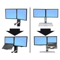 Ergotron WorkFit Convert-to-LCD & Laptop Kit from Dual Displays, for WorkFit-S or WorkFit-C - Montagekomponente (20) - Montageschnittstelle: 100 x 100 mm, 75 x 75 mm - für P/N: 24-196-055, 33-340-200 (97-617) von Ergotron
