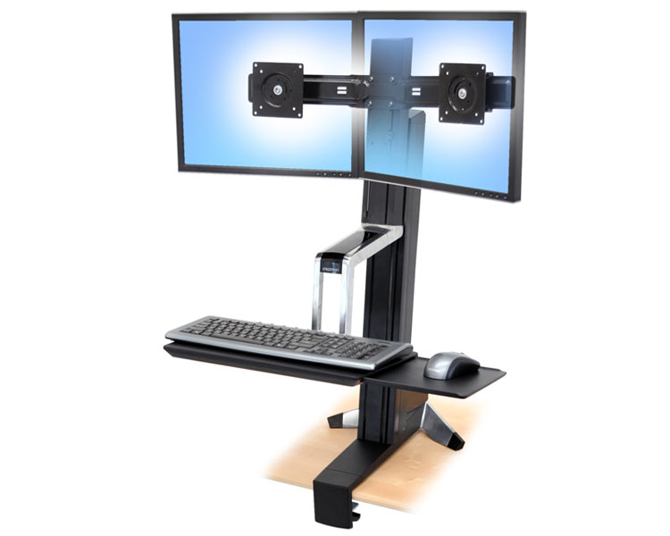 Ergotron WorkFit-S Dual Monitorhalter (33-341-200) von Ergotron