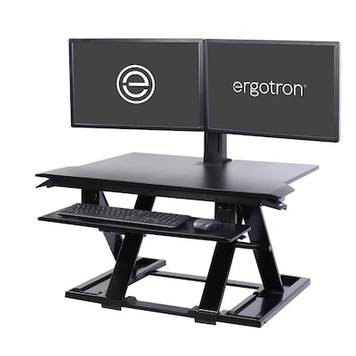 Ergotron WorkFit-TX Ergonomischer Schreibtischaufsatz schwarz 33-467-921 von Ergotron