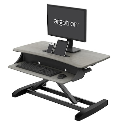 Ergotron WorkFit-Z Ergonomischer Schreibtischaufsatz klein grau 33-458-917 von Ergotron